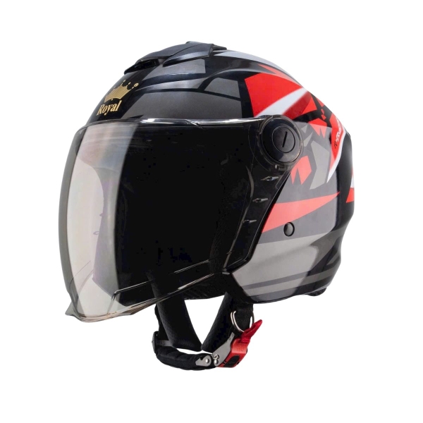 Mũ bảo hiểm 3/4 đầu Royal XH01 tem Racing đỏ – Chính hãng, Chuẩn CR Việt Nam, Freeship toàn quốc