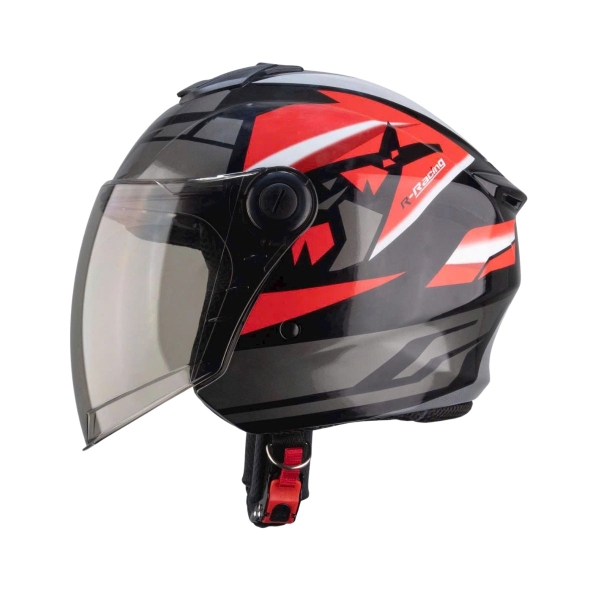 Mũ bảo hiểm 3/4 đầu Royal XH01 tem Racing đỏ – Chính hãng, Chuẩn CR Việt Nam, Freeship toàn quốc