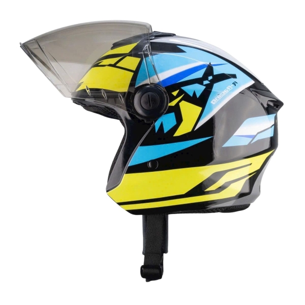 Mũ bảo hiểm 3/4 đầu Royal XH01 tem Racing đen xanh – Chính hãng, chuẩn CR Việt Nam, Freeship toàn quốc