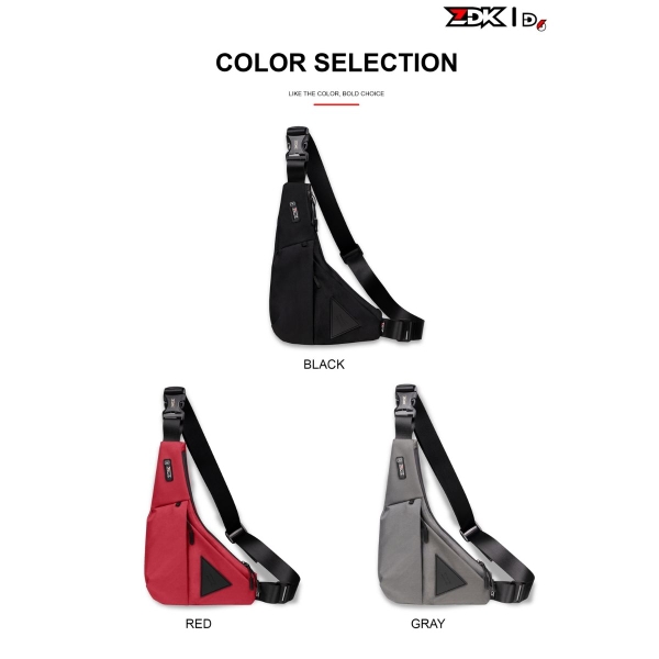 Túi Đeo Chéo ZDK D6 Chống Thấm, Nhiều Ngăn Tiện Lợi, Dây Đeo Điều Chỉnh, Phù Hợp Cả Nam Nữ