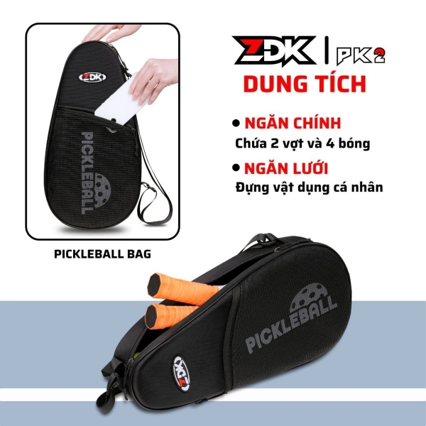 Túi Đựng Vợt Pickleball ZDK PK2 Chính Hãng – Gọn Nhẹ, Dây Đeo Chắc Chắn, Thiết Kế Phản Quang