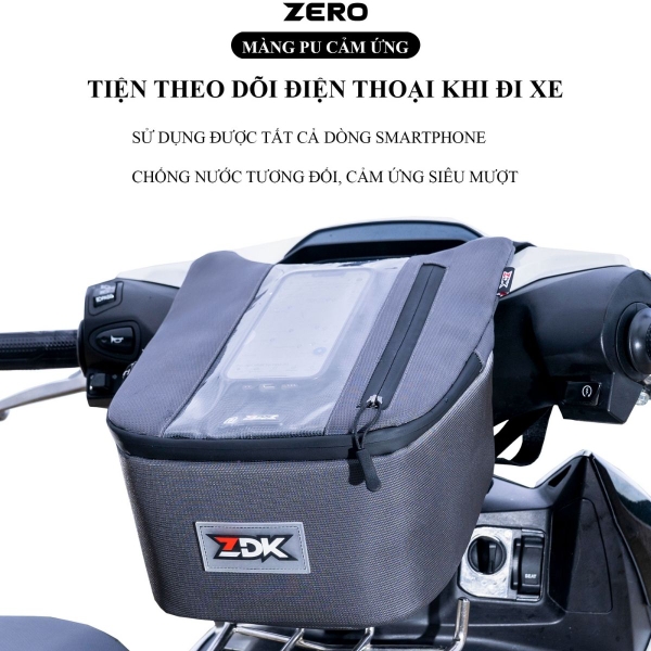 Túi Treo Đầu Xe Máy ZDK Zero – Kháng Nước Nhẹ, Ngăn Rộng 5-6L