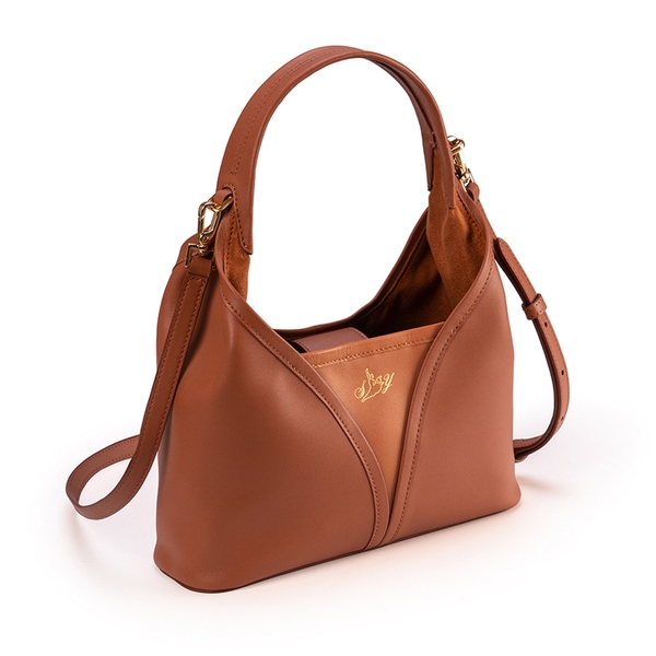 Túi da nữ có quai đeo chéo (Hanfu Crossbody- Brown)