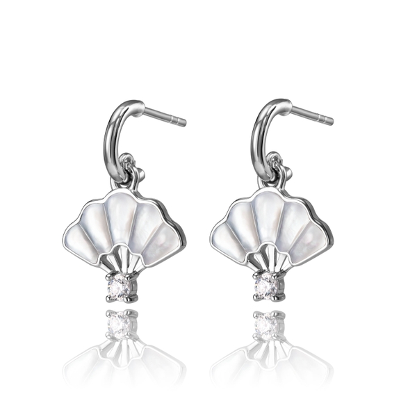 Khuyên tai - (Floral Fan Dangle) - Trắng