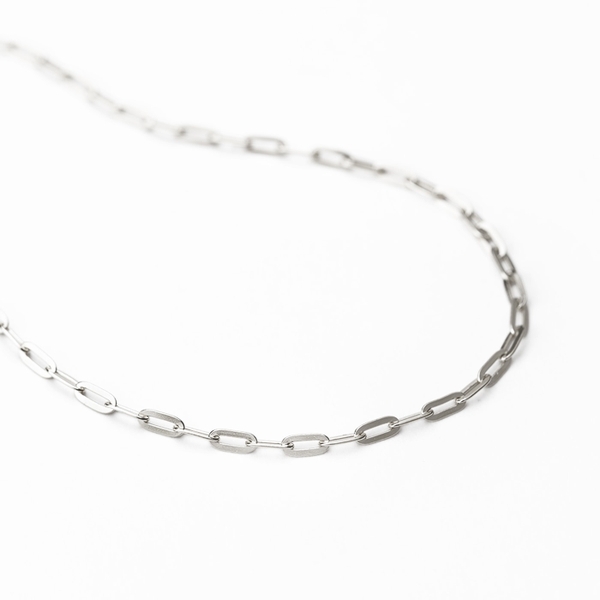 Dây chuyền - Trơn 16 - Màu bạc (Paperclip Chain)
