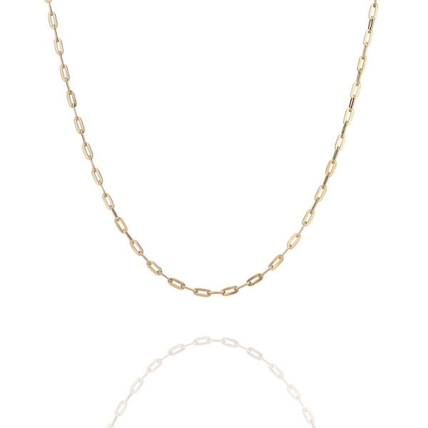 Dây chuyền - Trơn 17 - Màu vàng (Paperclip Chain)