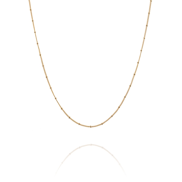 Dây chuyền trơn, có hạt tròn - Màu vàng (Curb Chain)
