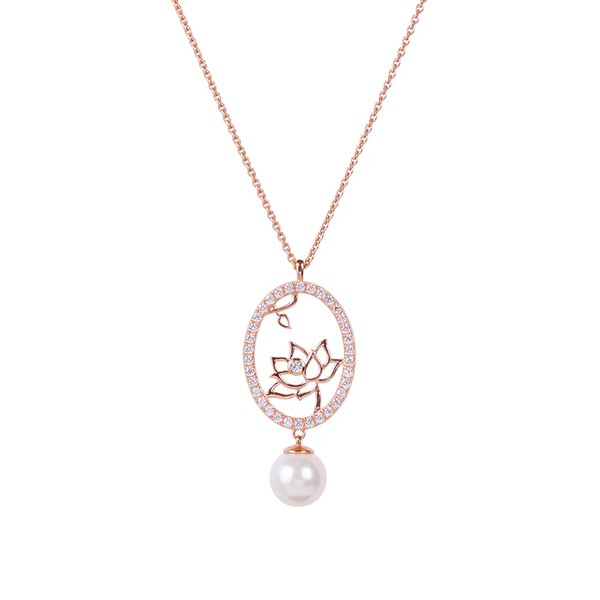 Dây chuyền - Màu vàng hồng (Lotus Fairies Oval)