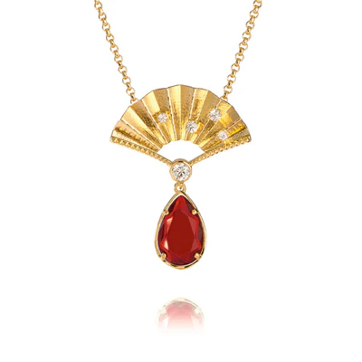 Dây chuyền Radiant Fan Necklace Ruby