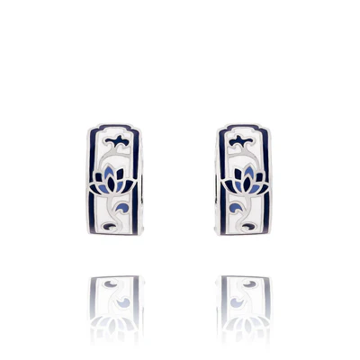 Khuyên tai (Blue and White Lotus Huggie)