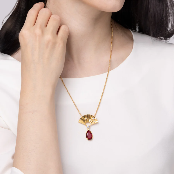 Dây chuyền Quạt Hoàng Kim (Radiant Fan Necklace)