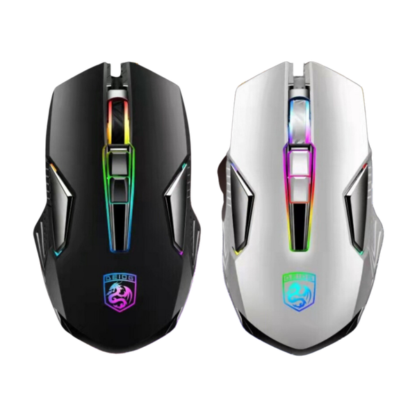 Chuột gaming chính hãng DEIOG G10 silent LED RGB 4000 dpi cho máy tính vi tính laptop chơi game pc