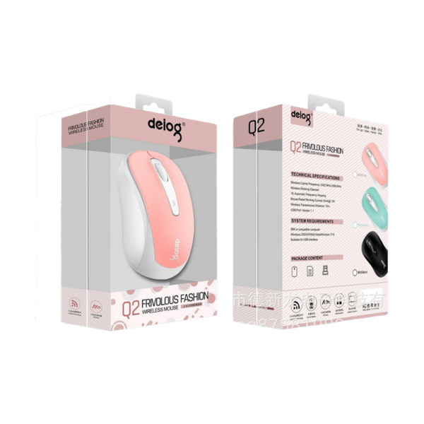 Chuột không dây bluetooth chính hãng DEIOG Q2 silent chống ồn gaming 1600DPI sạc pin