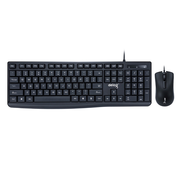 Combo bàn phím chuột máy tính có dây chính hãng DEIOG DY-813S full size 104 key văn phòng gaming thiết kế thoải mái