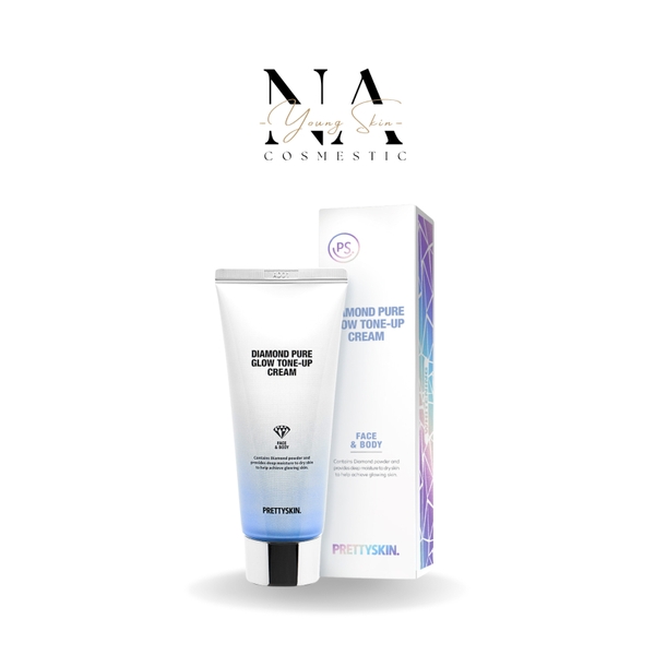 Kem Dưỡng Trắng Da Nâng Tông Face & Body - Prettyskin - Diamond Pure Glow Tone-Up Cream 100ml