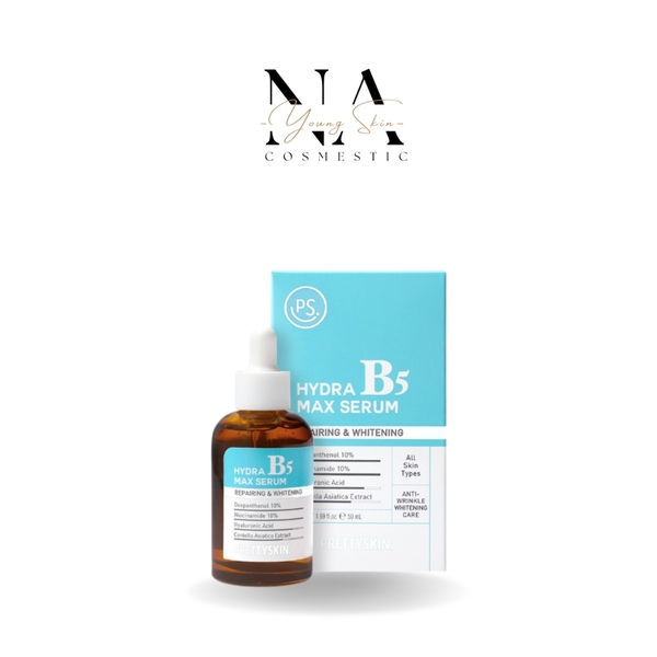 Tinh Chất Làm Dịu Da Serum Prettyskin Hydra B5 Max 50ml giúp xoa dịu kích ứng, giảm sưng tấy, cấp nước