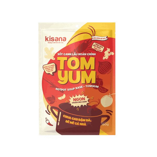 Kisana - Sốt canh lẩu hoàn chỉnh - Tom Yum 180g