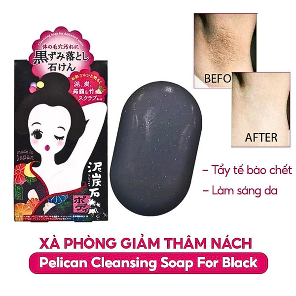Xà phòng trị thâm nách Pelican Nhật Bản được đánh giá là có hiệu quả trong việc làm sạch, tẩy tế bào chết, loại bỏ vết thâm sạm trên da