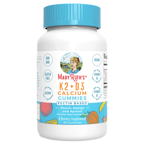 Kẹo Dẻo Bổ Sung Canxi, K2 + D3 MaryRuth’s K2 + D3 Calcium Gummies