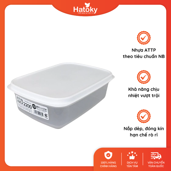 Hộp nhựa đựng thực phẩm nắp dẻo SANADA 2200ml