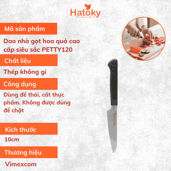 Dao gọt hoa quả cao cấp siêu sắc PETTY120