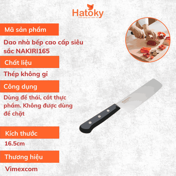Dao nhà bếp cao cấp siêu sắc NAKIRI165