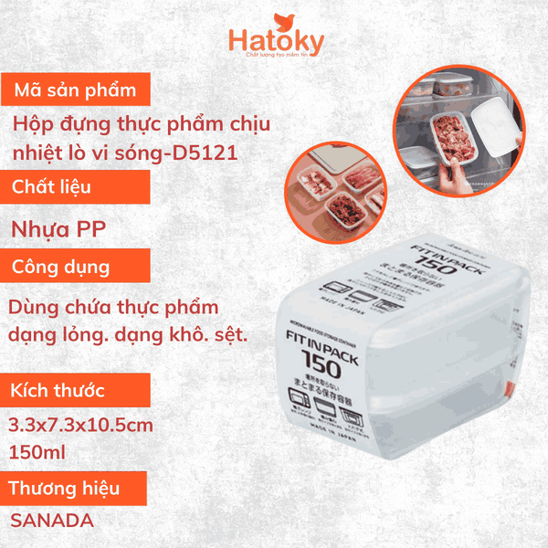 Hộp đựng thực phẩm chịu nhiệt lò vi sóng-D5794