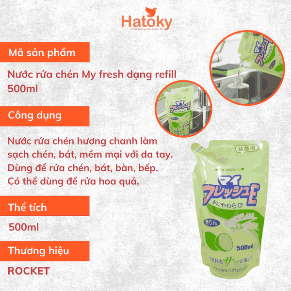 Nước rửa chén, bát hương chanh đậm đặc 500ml