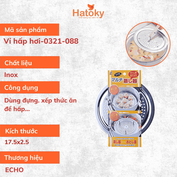Vỉ hấp hơi ECHO 0321-088 – Inox cao cấp, bền đẹp và đa năng cho gian bếp