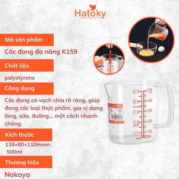 Ca Đong Chia Vạch 500ml Nakaya