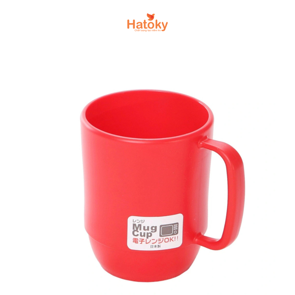 Cốc Nhựa Inomata Mug Cup Màu Đỏ 350ml