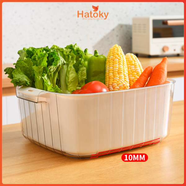 Rổ vuông 2 lớp đa năng Size L