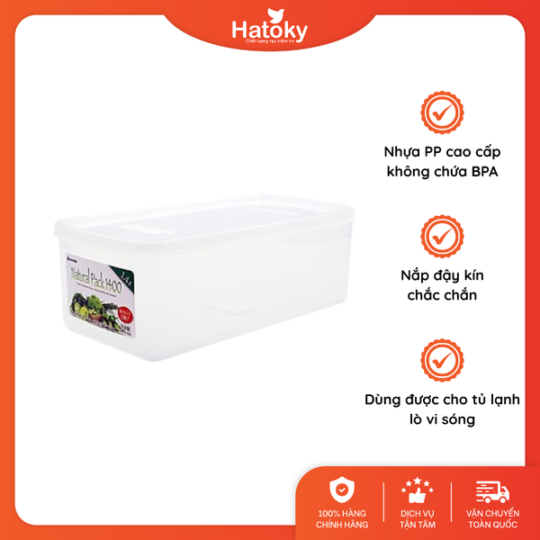 Hộp Đựng Thực Phẩm INOMATA Natural Pack 1.4L