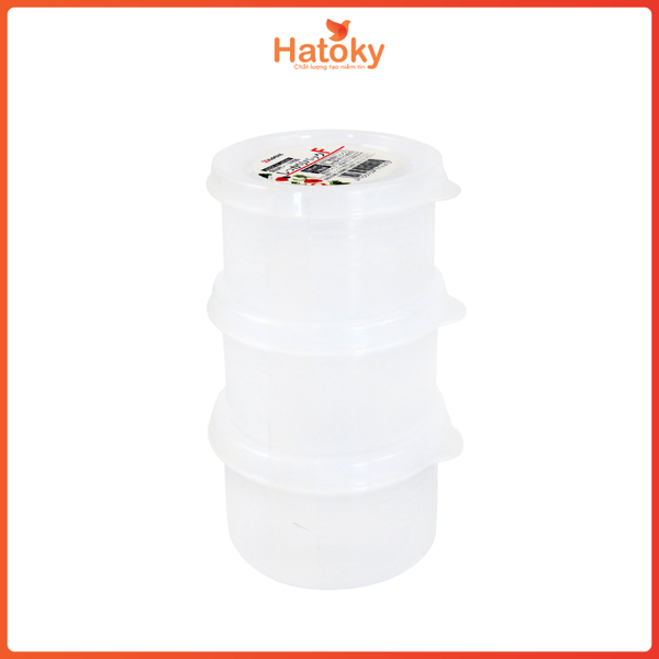 Bộ 3 Hộp Nhựa Tròn Đựng Thực Phẩm NAKAYA 180mL