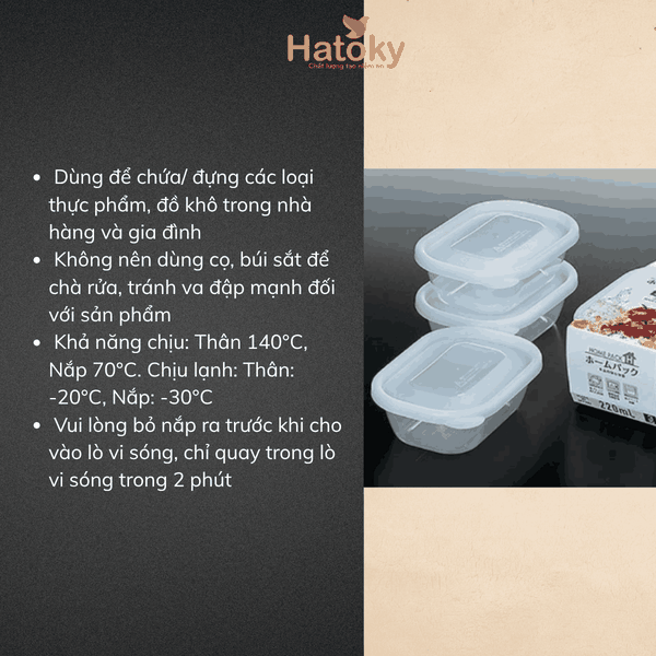 Bộ 03 Hộp đựng thực phẩm K391-2