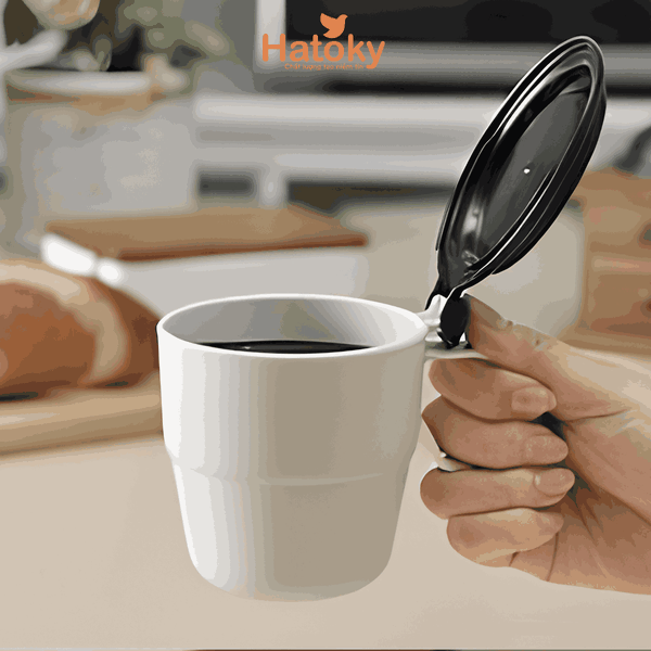 Cốc Uống Nước Có Nắp Inomata 360ml