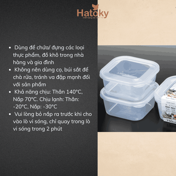 Hộp đựng thực phẩm chịu nhiệt lò vi sóng - K299-1