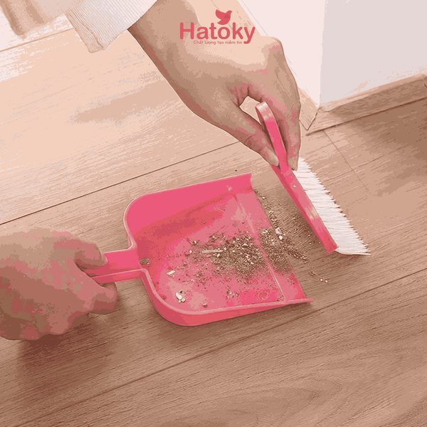 Khau hót rác Echo kèm chổi nhỏ - Giải pháp thu gom vệ sinh nhỏ gọn