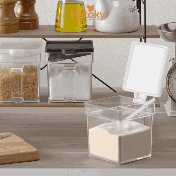 Hộp Gia Vị Dáng Vuông Inomata 400ml