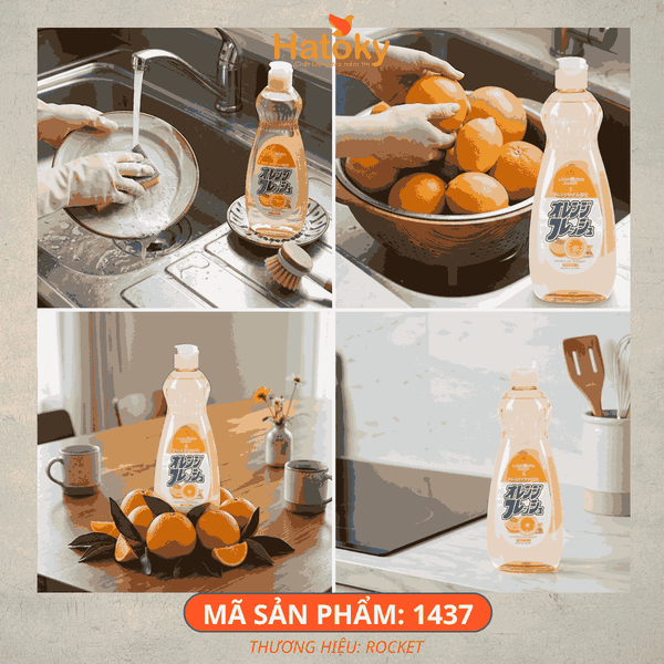 Nước rửa chén, bát hương cam 600ml