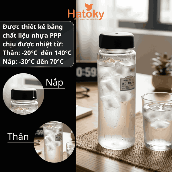 Bình nước cá nhân Nakaya 500ml – mã 1539
