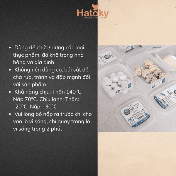 Hộp nhựa nắp dẻo kháng khuẩn Nakaya K426 700ml