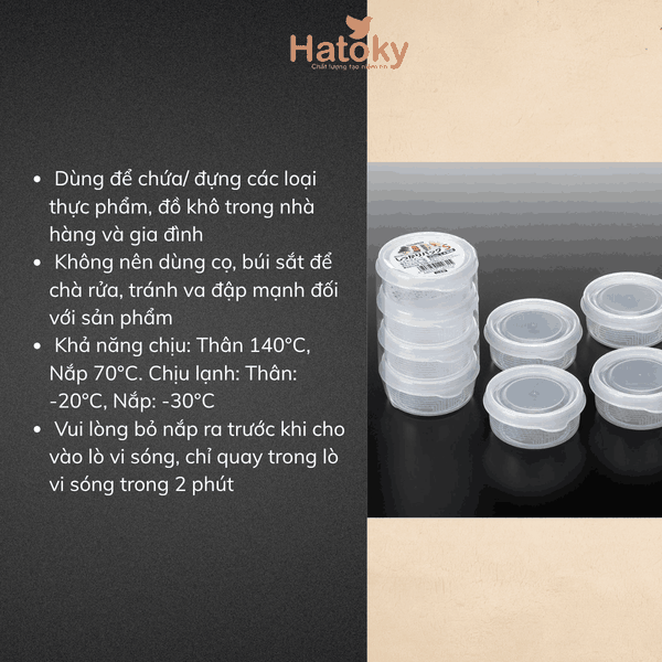Hộp Nhựa Đựng Thực Phẩm 70mL×4 NAKAYA
