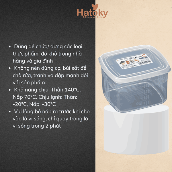 Hộp Đựng Thực Phẩm Nakaya 1.2L