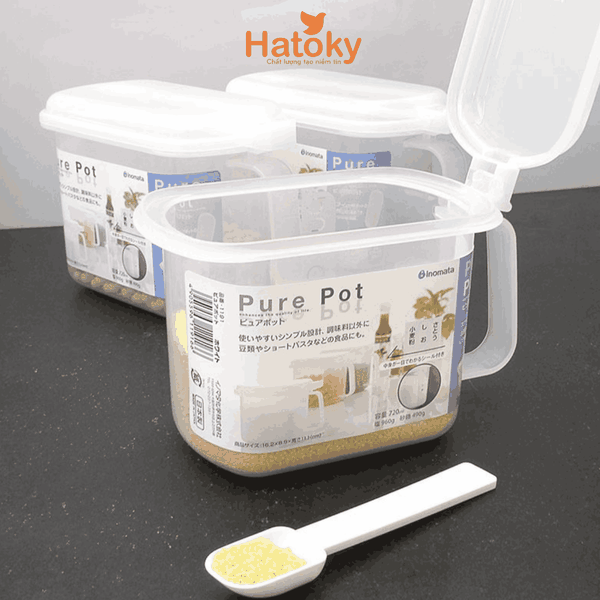 Hộp Đựng Gia Vị Kèm Muỗng INOMATA 720ml