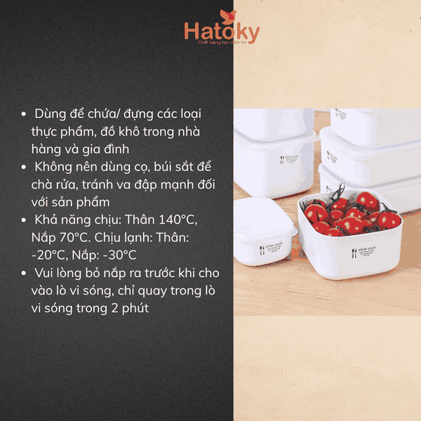 Hộp Đựng Thực Phẩm Chịu Nhiệt Lò Vi Sóng 1L (K514)