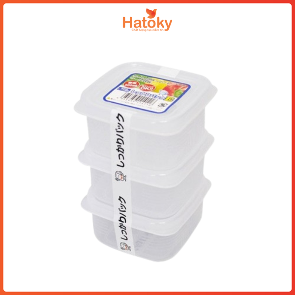 Set 03 Hộp Chia Thức Ăn Dặm Cho Bé NAKAYA 200mL