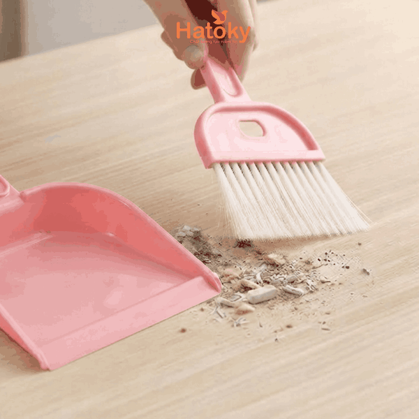 Khau hót rác Echo kèm chổi nhỏ - Giải pháp thu gom vệ sinh nhỏ gọn