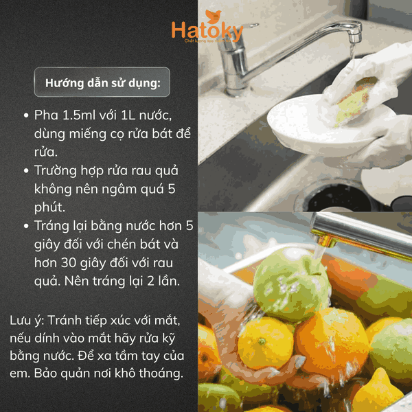 Nước rửa chén, bát hương cam 600ml
