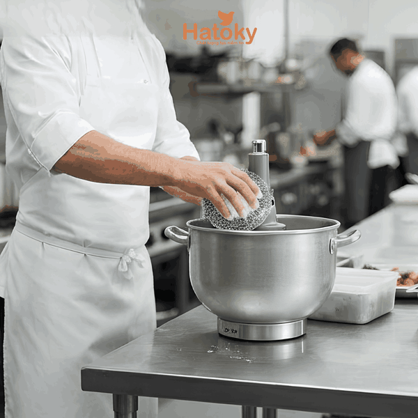 Mút Inox Cọ Rửa Nồi Tawashi S 4 Miếng KOKUBO